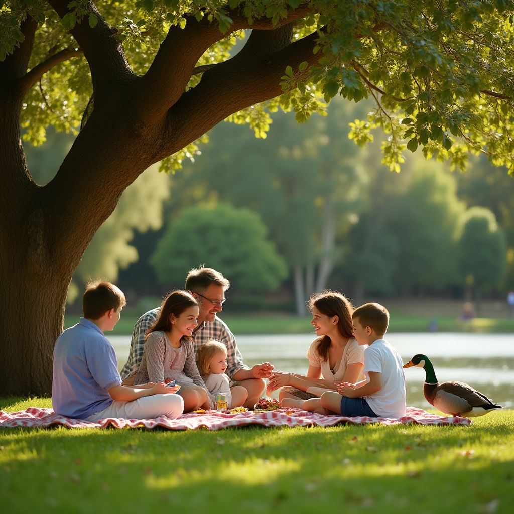 Family picnic at Centennial Park