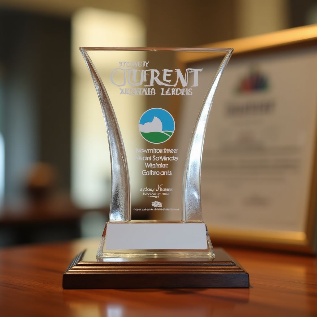 Sydney Tourism Award trophy