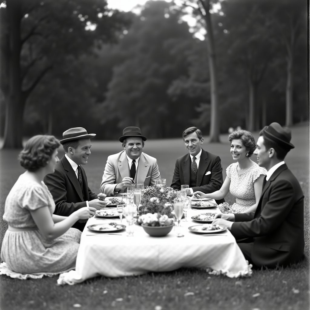 Historic Sydney picnic from early 20th century